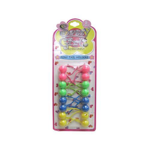 Pony tail holders with ball ends ( Case of 108 )