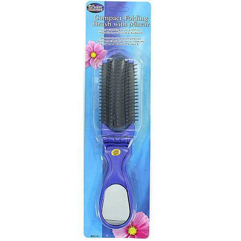 Folding brush with mirror ( Case of 72 )