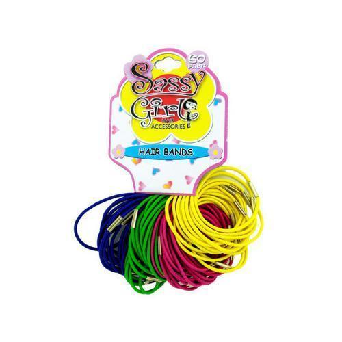 Bright elastic hair bands ( Case of 24 )