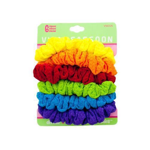 Bright Colors Hair Scrunchies Set ( Case of 60 )
