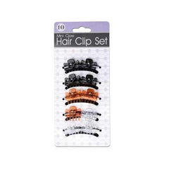 Mini Claw Hair Clip Set ( Case of 24 )