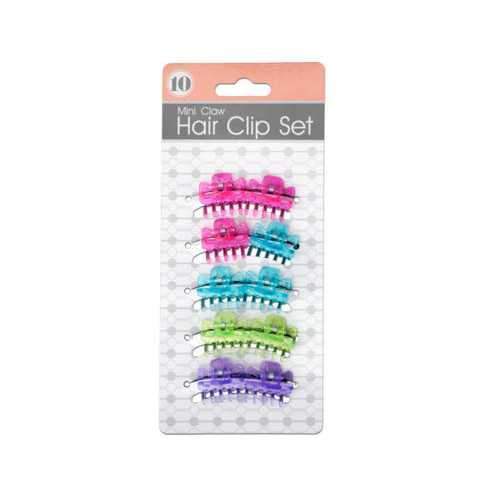 Colored Mini Claw Hair Clip Set ( Case of 24 )
