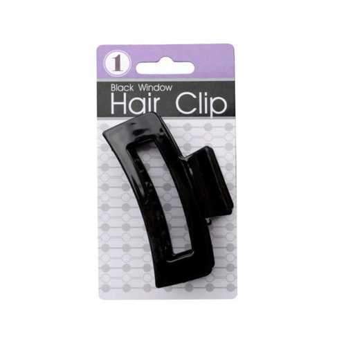 Black Window Claw Hair Clip ( Case of 72 )