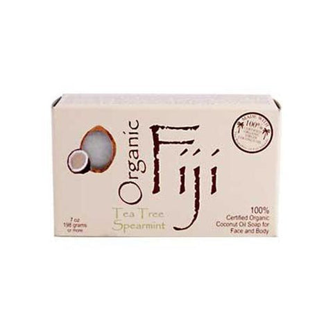 Organic Fiji Organic Face and Body Coconut Oil Soap Tea Tree Spearmint 7 Oz