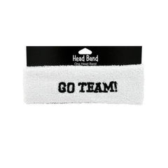 Go Team White Headband ( Case of 24 )