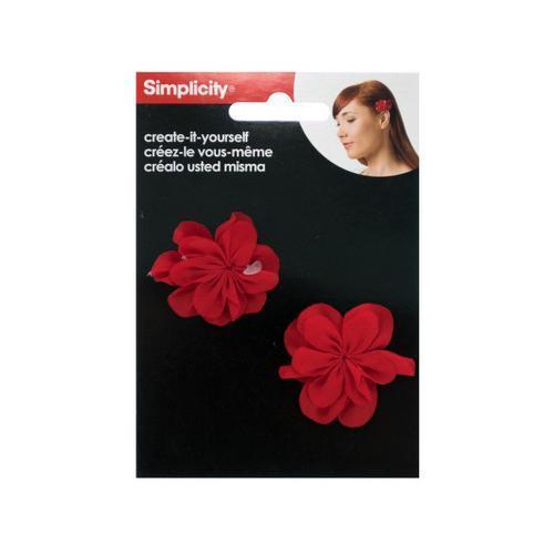 Simplicity Create it Yourself Red Fabric Flowers ( Case of 48 )