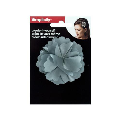simplicity grey fabric flower headband accent ( Case of 24 )