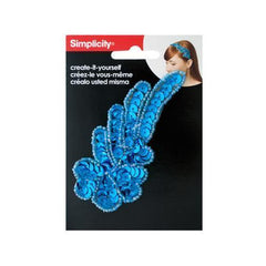 simplicity turquoise sequin swirl headband accent ( Case of 48 )